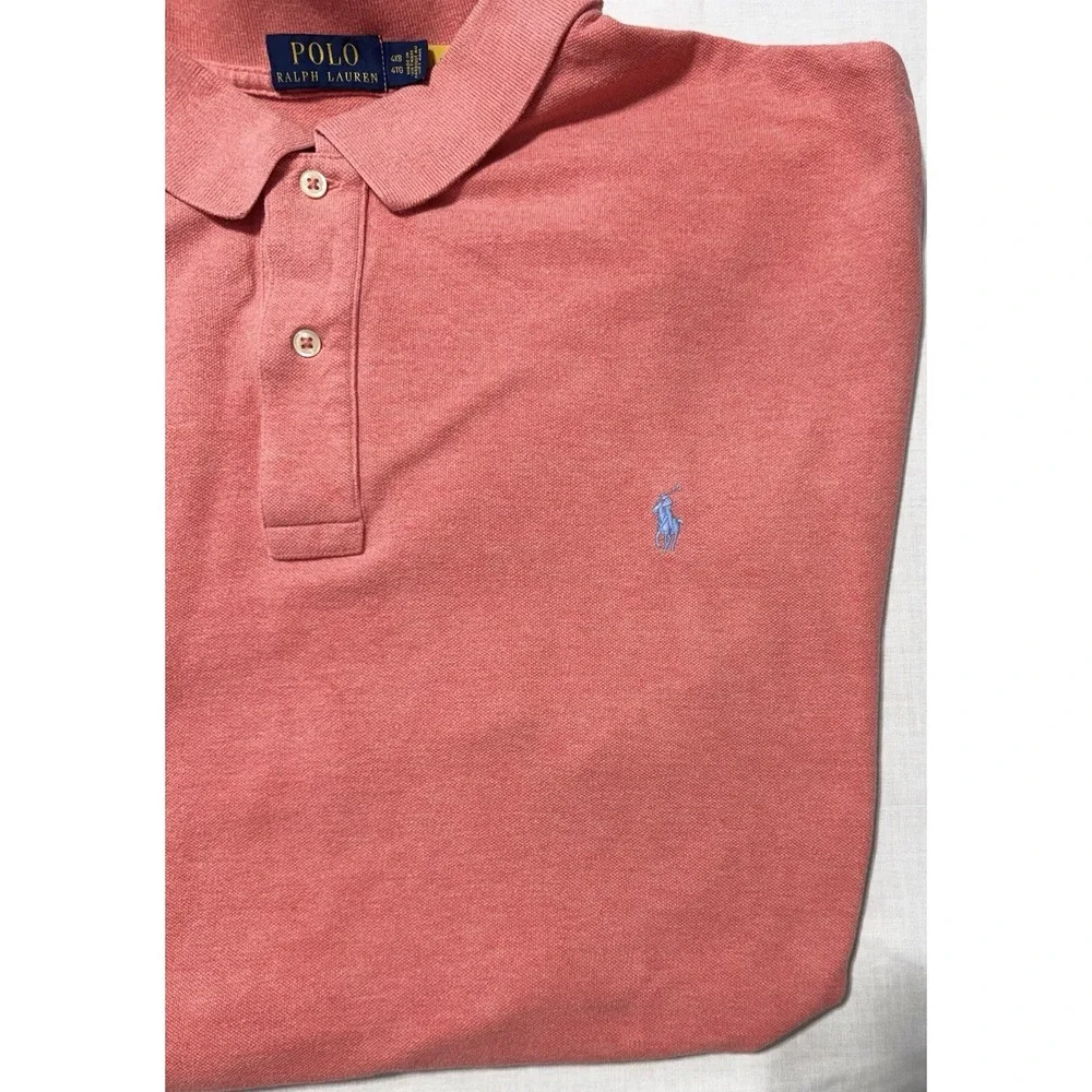 Polo Ralph Lauren Mens Polo Shirt 4XB Pink Heather Short Sleeve Classic Fit